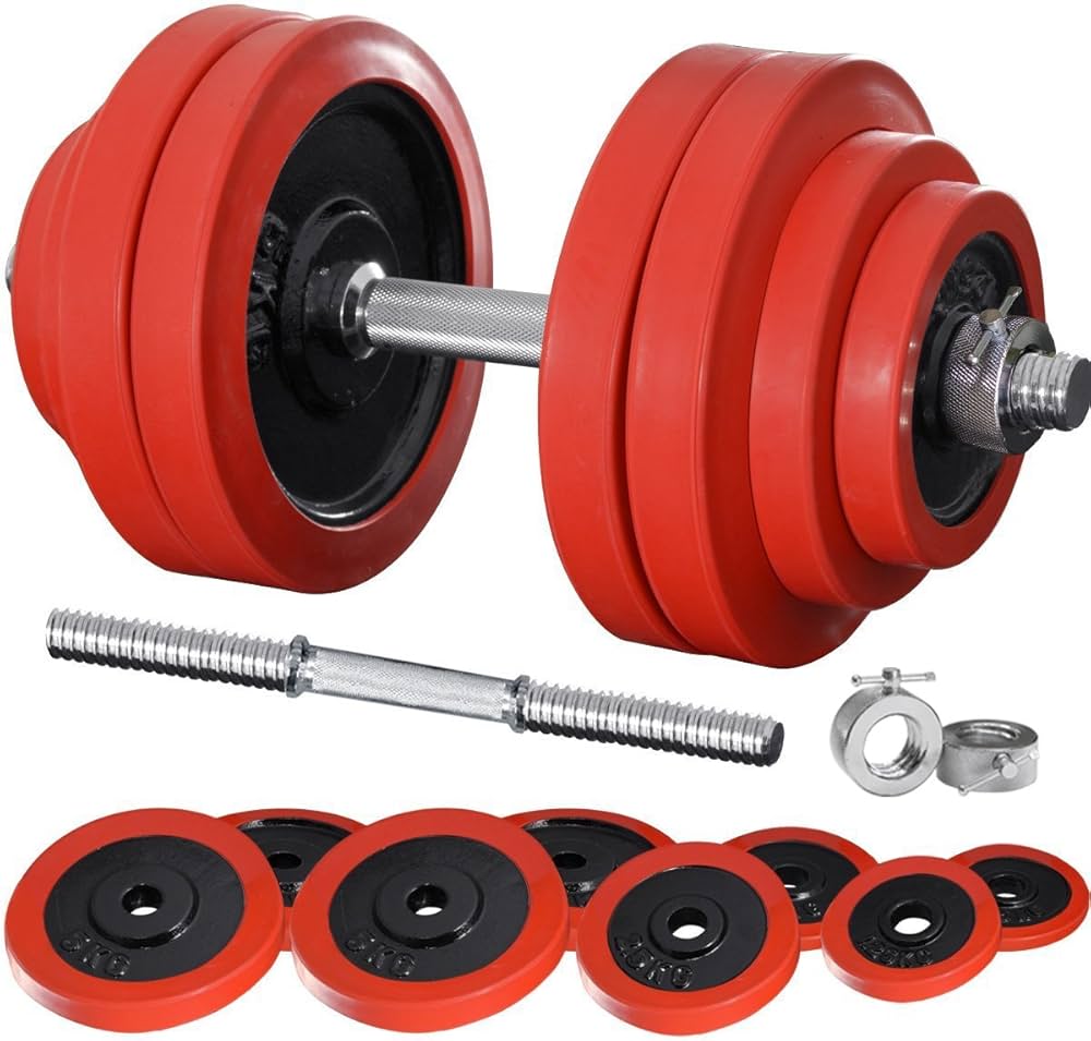 Amazon | FIELDOOR ラバー ダンベル 60KG セット (片手30KG×2個 セット