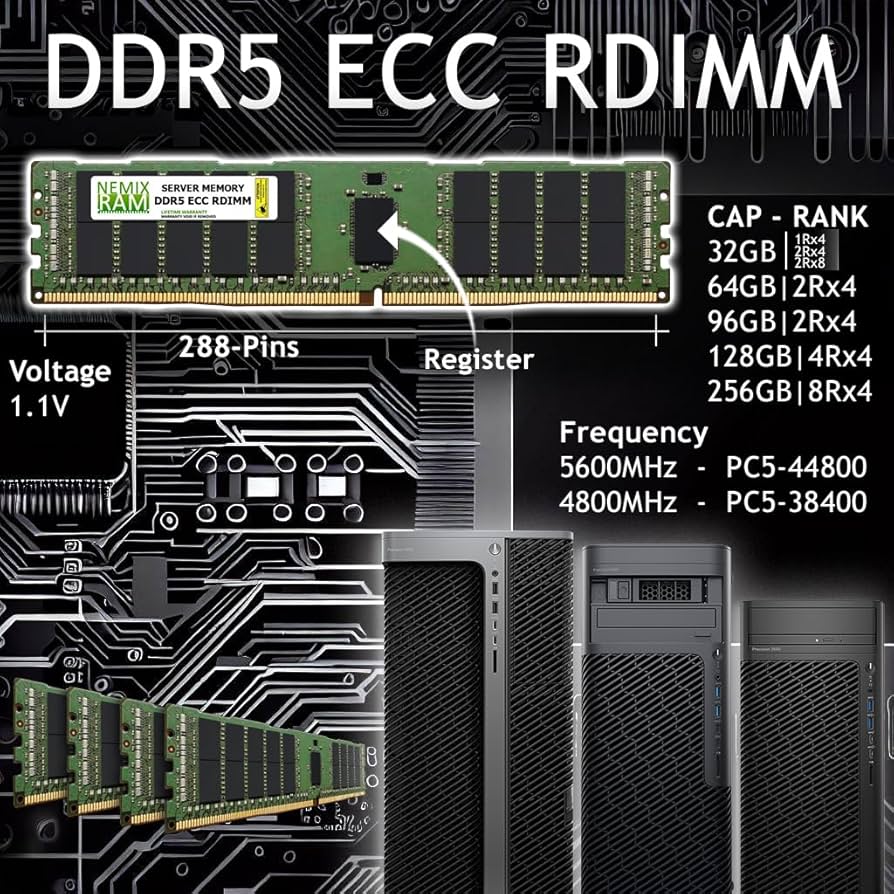 Amazon.co.jp: NEMIX RAM 16GB (1X16GB) DDR5 4800MHZ PC5-38400 1Rx8