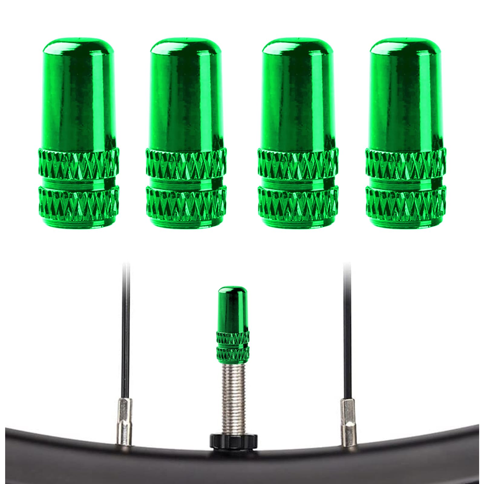 Amazon.co.jp: 自転車 仏式 バルブキャップ 4個セット アルミ合金製