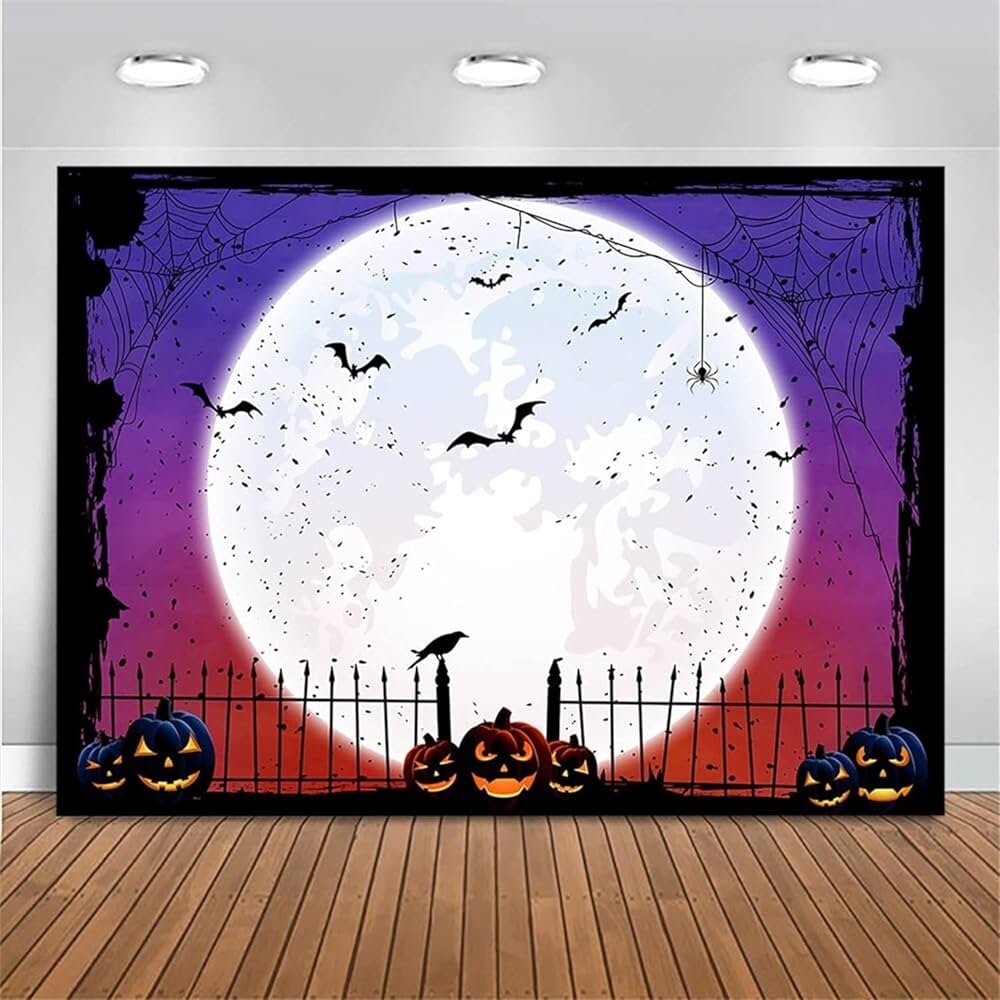 Amazon.co.jp: バック紙 背景紙 満月 ハロウィン パンプキン ダーク