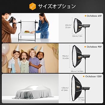 Amazon | TARION 八角形ソフトボックス90cm ワンタッチ クイック