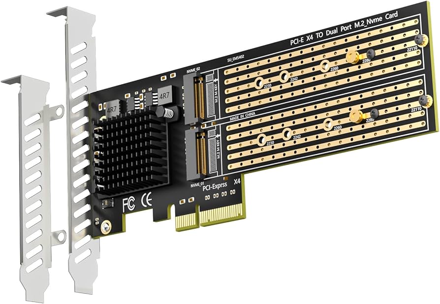 Amazon.co.jp: GLOTRENDS PA20 2枚のM.2 PCIe 変換アダプタ, PCIe 3.0