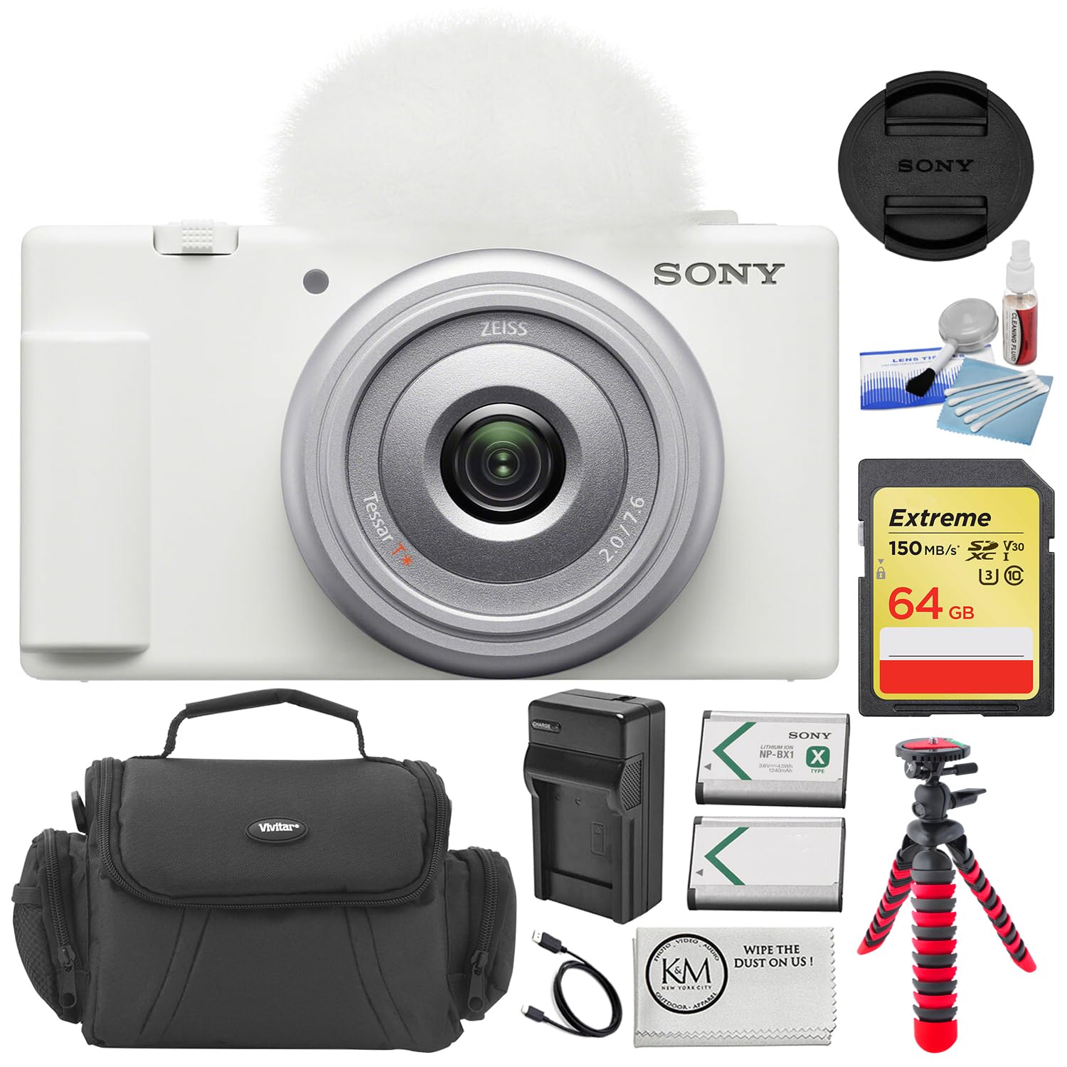 Amazon.com : Sony ZV-1F Vlogging Camera | White Bundle with 64GB