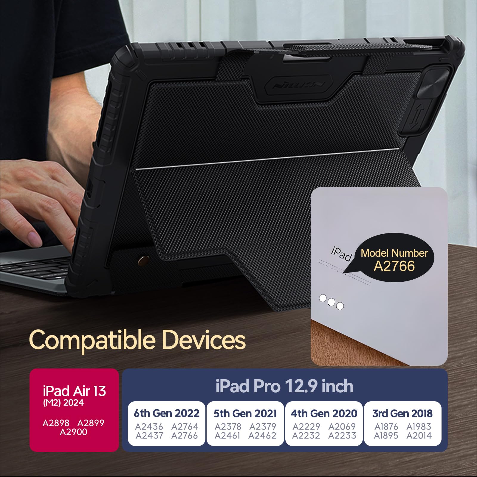 Amazon.co.jp: Nillkin iPad Air 13インチ ケース キーボード付き