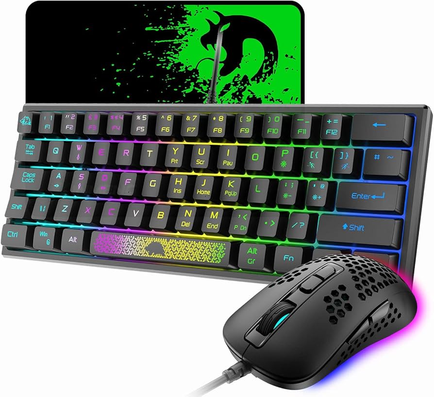 Amazon | ゲーミングキーボード マウスセット TKL K62 テンキーレス 60