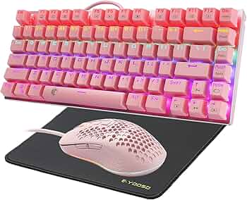 Amazon | Z-88ゲーミングキーボード マウスセット マウスパッド付き 青