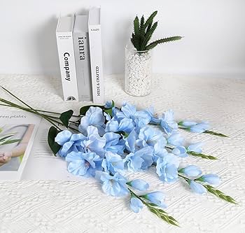 Amazon｜IPOPU グラジオラス 造花 ベビーブルー 造花 グラジオラス