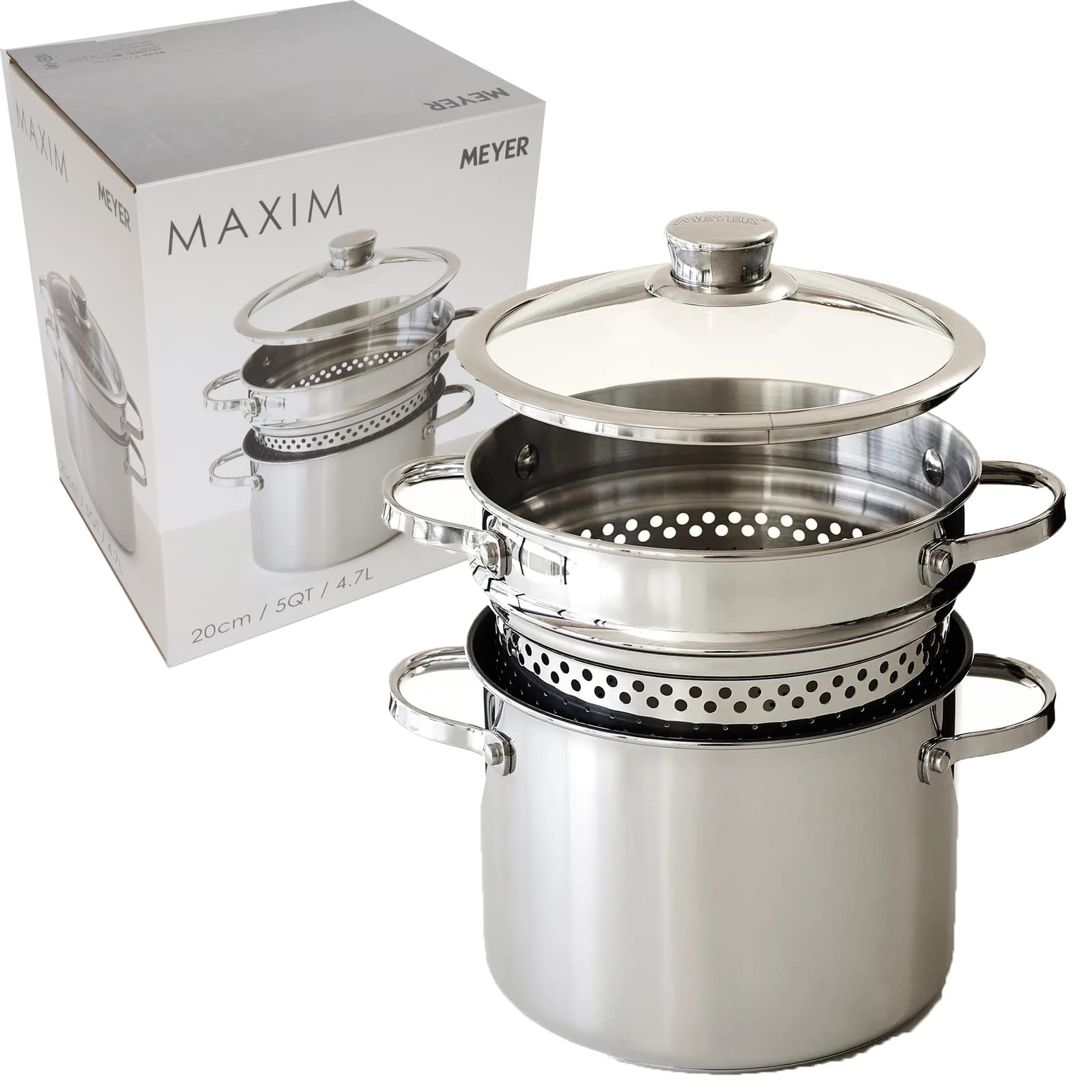 Amazon | [ MEYER ] 鍋 ステンレス 麺'S ポット 20CM 深型 ガス ih対応