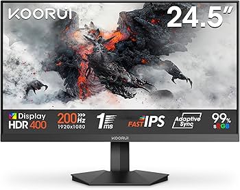 KOORUI G2511P 25 Inch Gaming Monitor,200Hz, Fast IPS, Full-HD