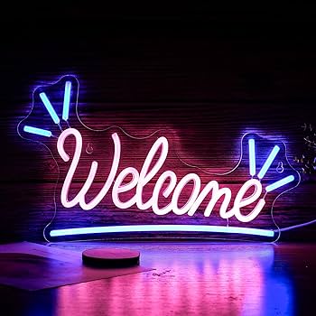 Amazon.co.jp: Welcomeネオンサイン 調光可能 ledネオン看板 USB