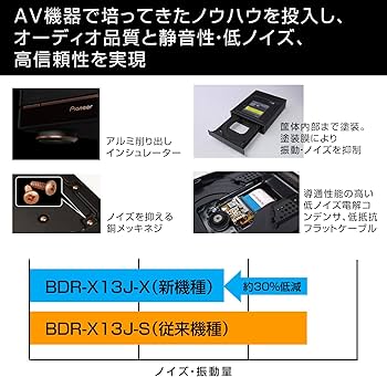 Amazon.co.jp: パイオニア BDR-X13J-X Pioneer 外付けブルーレイ