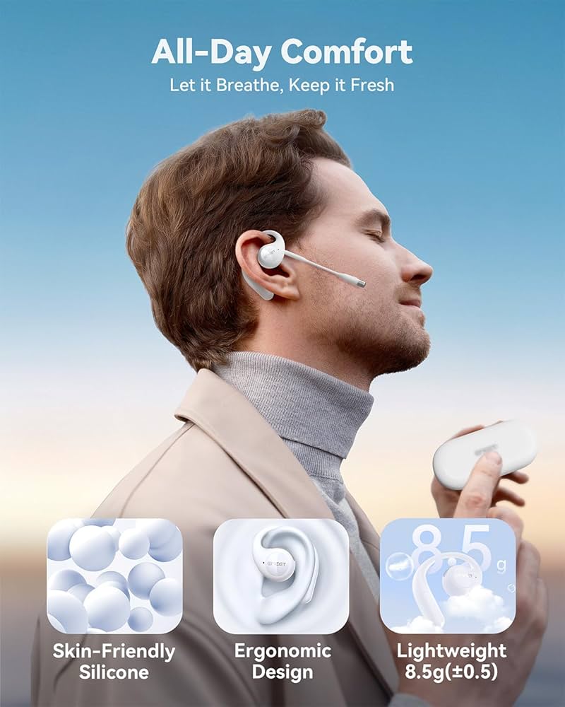 Amazon.com: EMEET Airflow Open Ear Headphones with Mic, Bluetooth