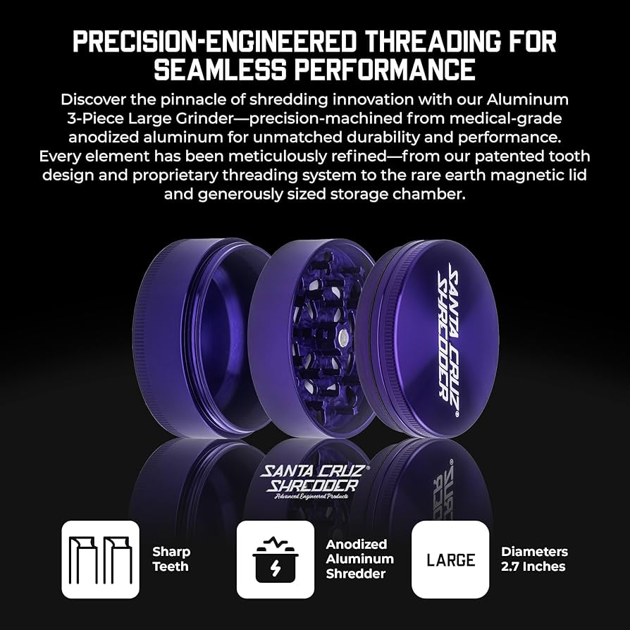 Amazon.com: Santa Cruz Shredder Metal Herb Grinder Knurled Top for