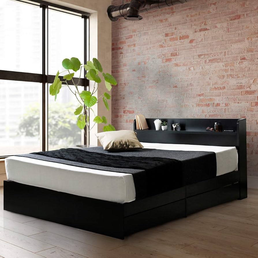 Amazon｜ビックスリー シングルベッド 収納付きベッドフレーム