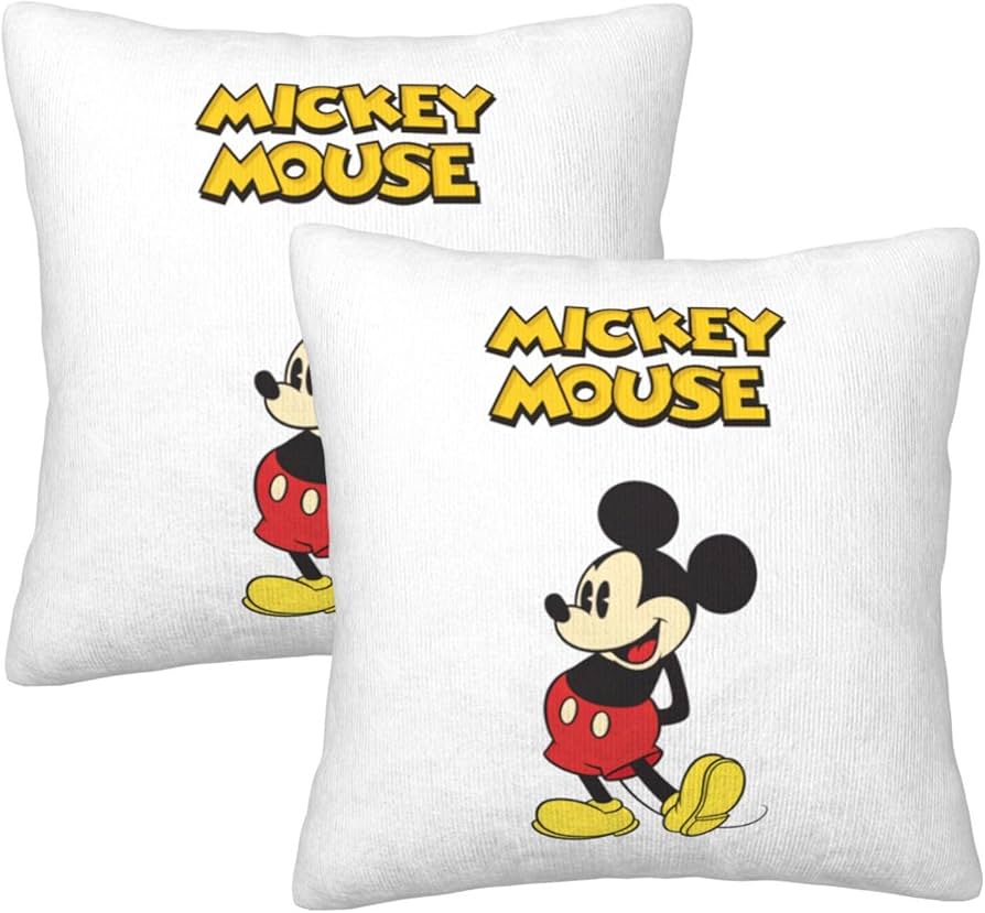 Amazon.co.jp: クッションカバー ミッキーマウス 枕カバー 2枚セット