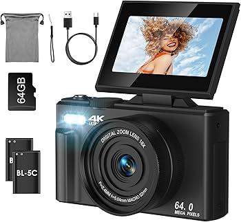 Amazon | SOPPY デジカメ 4Kデジタルカメラ 6400万画素 コンパクト