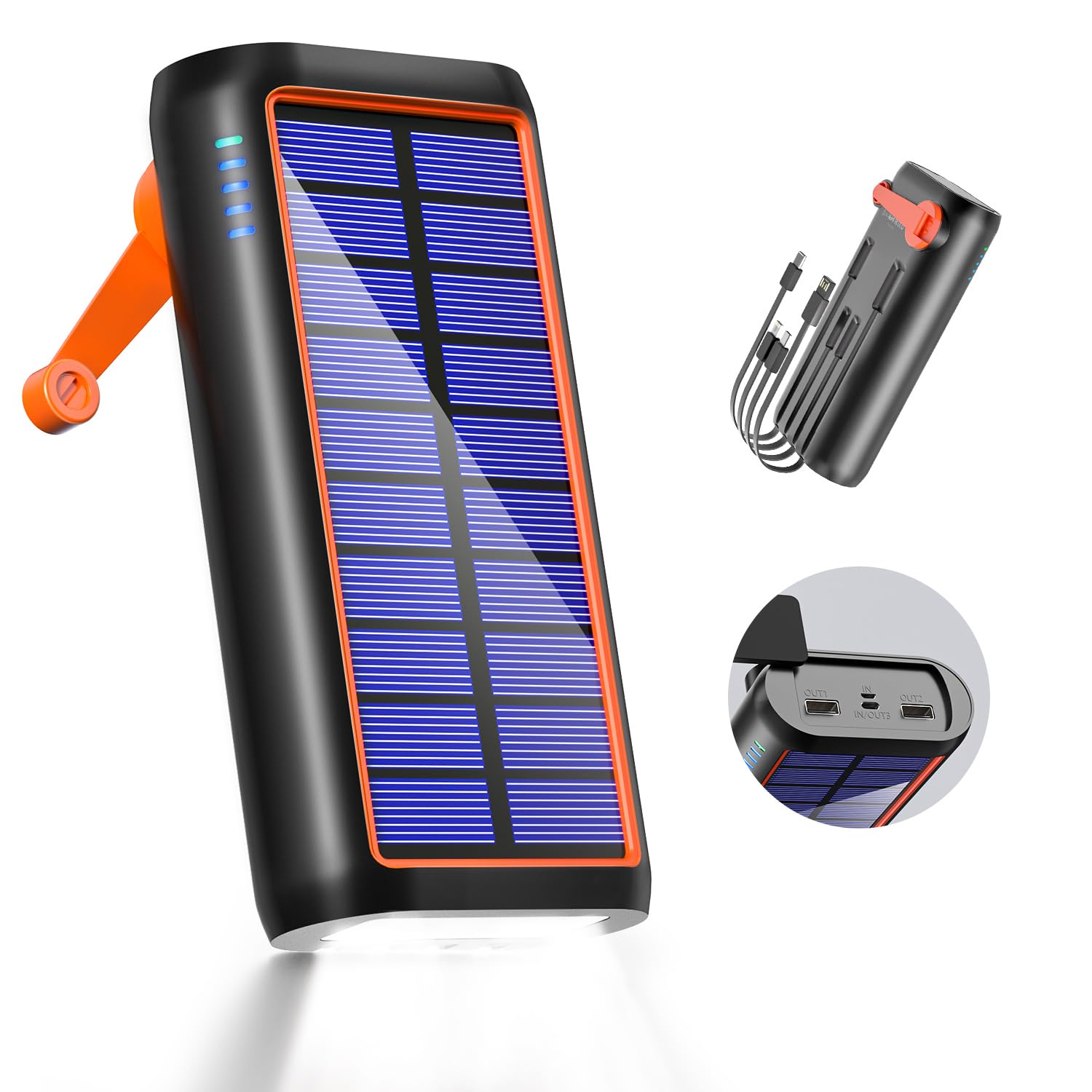 Amazon | ソーラーチャージャー 【 防災士監修 & 3A急速充電 & 手回し