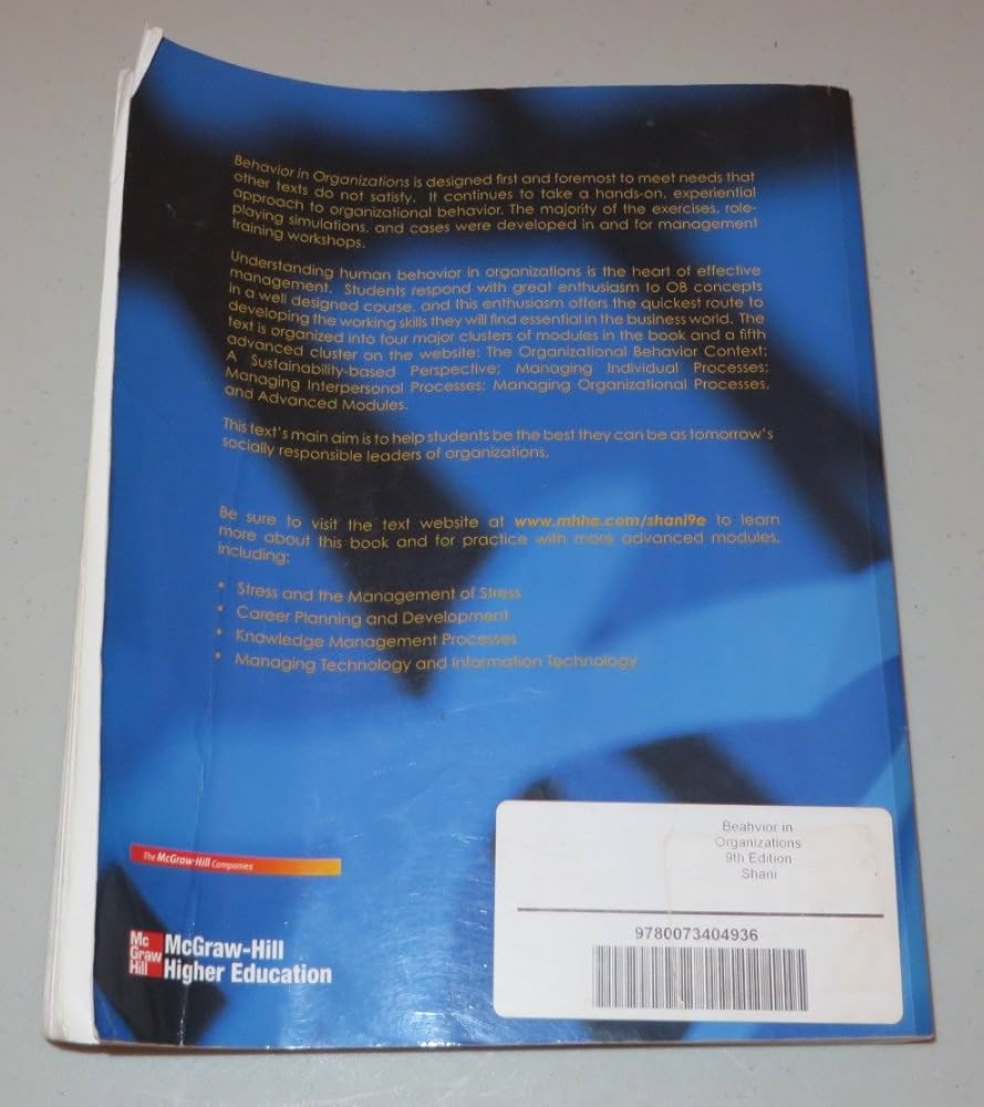 Behavior in Organizations: Shani, Abraham (Rami), Lau, James