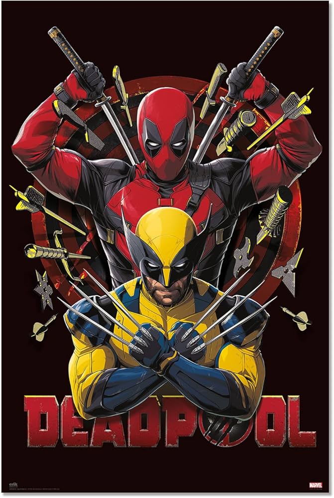 Amazon.com: Grupo Erik Marvel Deadpool & Wolverine Poster - 36 x