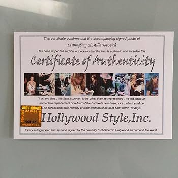 Amazon.co.jp: リービンビンとミラジョヴォヴィッチ直筆サイン入り2L