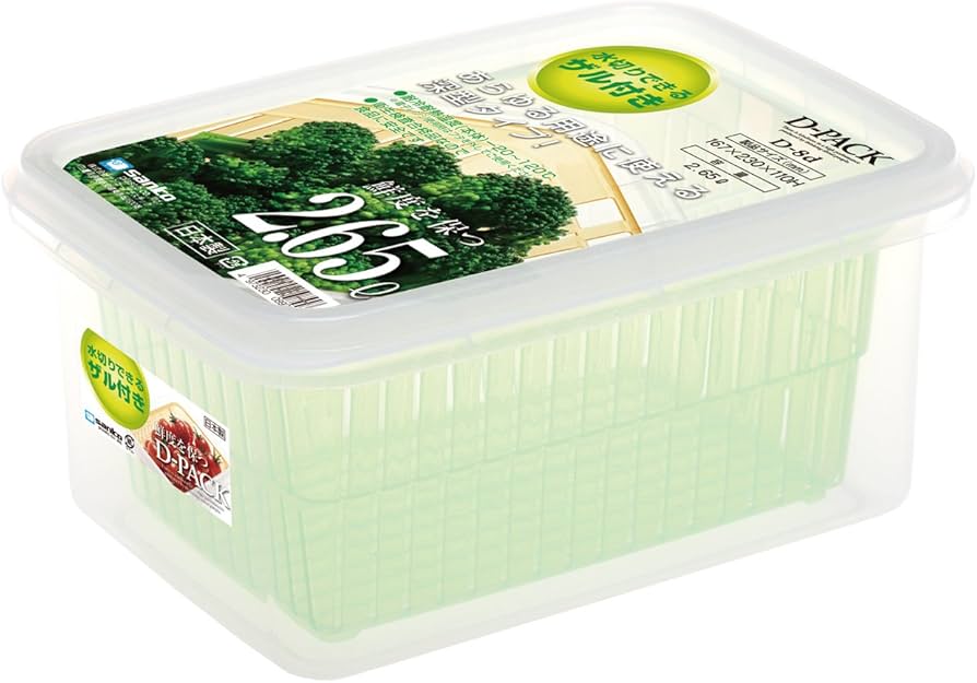 Amazon｜サンコープラスチック(SankoPlastic) ザル付Dパック グリーン