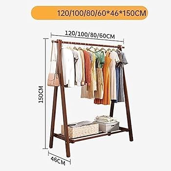 Amazon｜天然木ハンガーラック木製ハンガーラック 折りたたみ A型