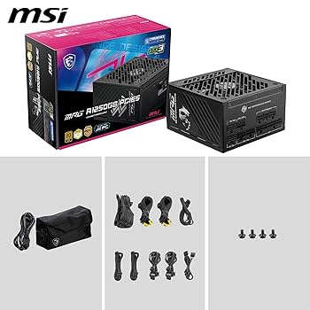 Amazon.com: MSI MPG A1250GS PCIE5, Fully Modular Gaming 1250W