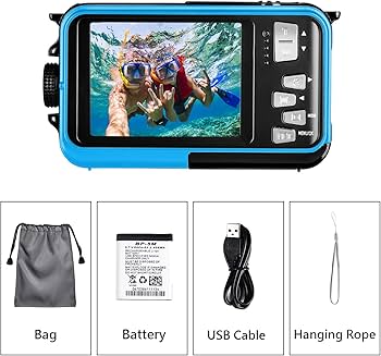 Amazon.co.jp: 防水カメラ フルHD 2.7K 48MP デジタルカメラ デュアル