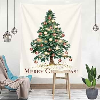 Amazon.co.jp: クリスマスツリー タペストリー クリスマス 2.5*1.5