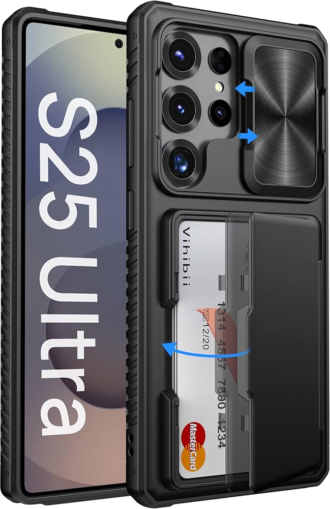 Amazon.co.jp: Vihibii Galaxy S25 Ultra ケース 背面 カード収納 (4枚