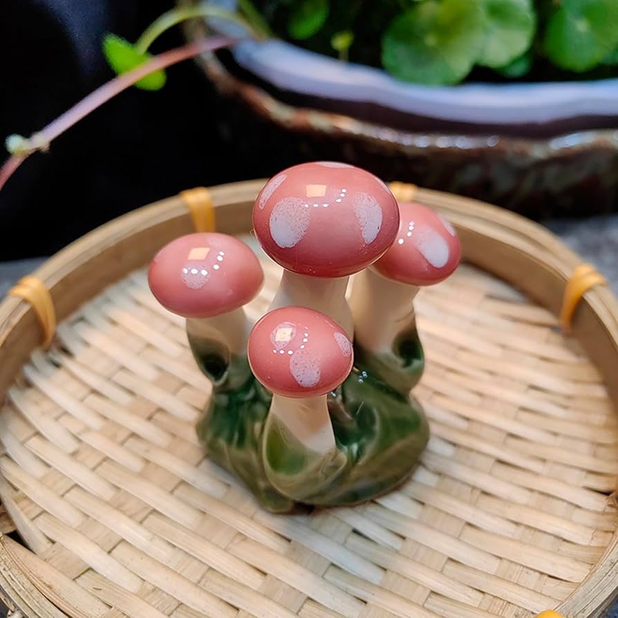 Amazon.co.jp: 茸の置き物 アンティーク リアルなきのこ インテリア