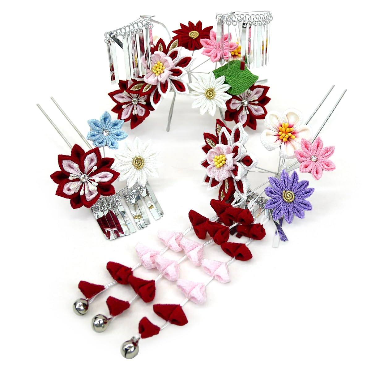 Amazon.co.jp: 七五三用 髪飾り かんざし 3点セット 七五三 kk-078