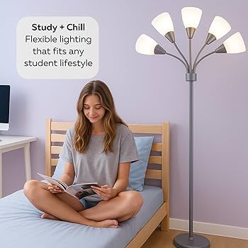 Amazon.co.jp : Light Accents メデューサ シルバー フロアランプ