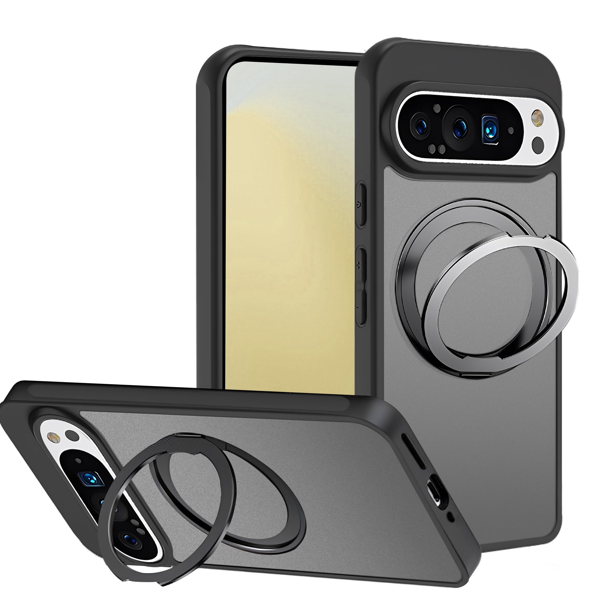 Amazon | ZXZone for Google Pixel 9 / Pixel 9 Pro ケース 360°回転