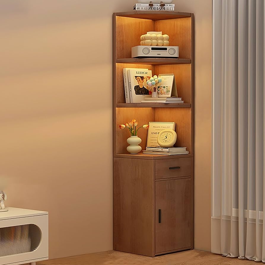 Amazon｜コーナー収納棚 スリム 幅30 本棚 コーナー設置可 コーナー