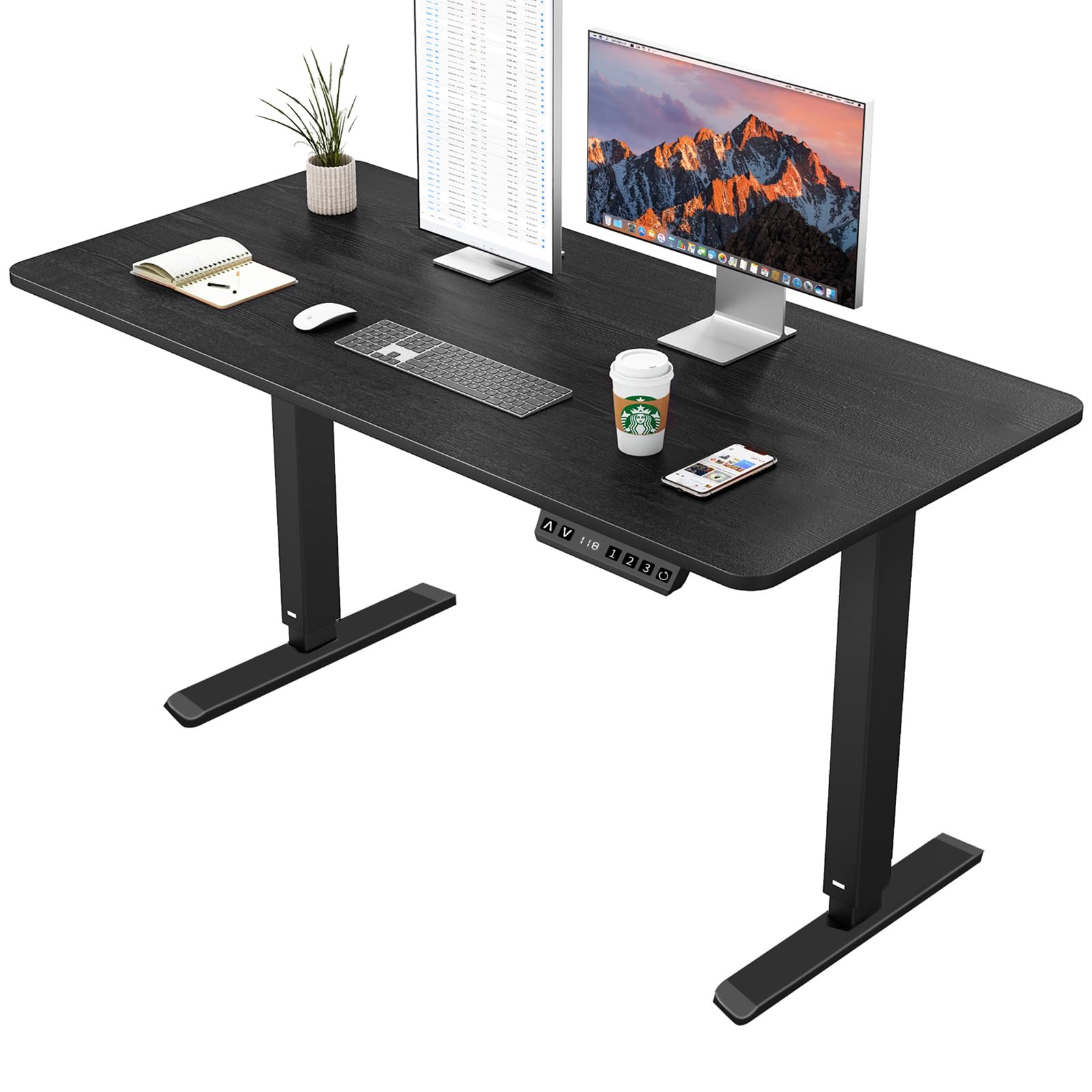 Amazon | LSTLIFE 電動 昇降デスク 昇降式デスク 一枚板 (段差無し