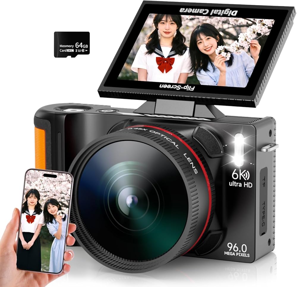 Amazon | TREXPURE デジカメ 6K 9600万画素 Wi-Fi機能 デジタルカメラ