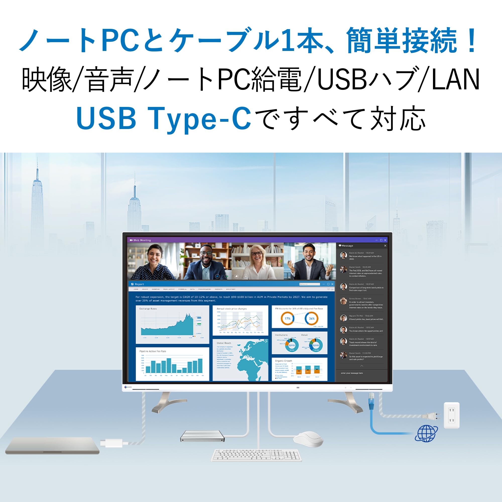 Amazon.co.jp: EIZO 自然な表示の大画面4Kモニター | FlexScan EV4340X