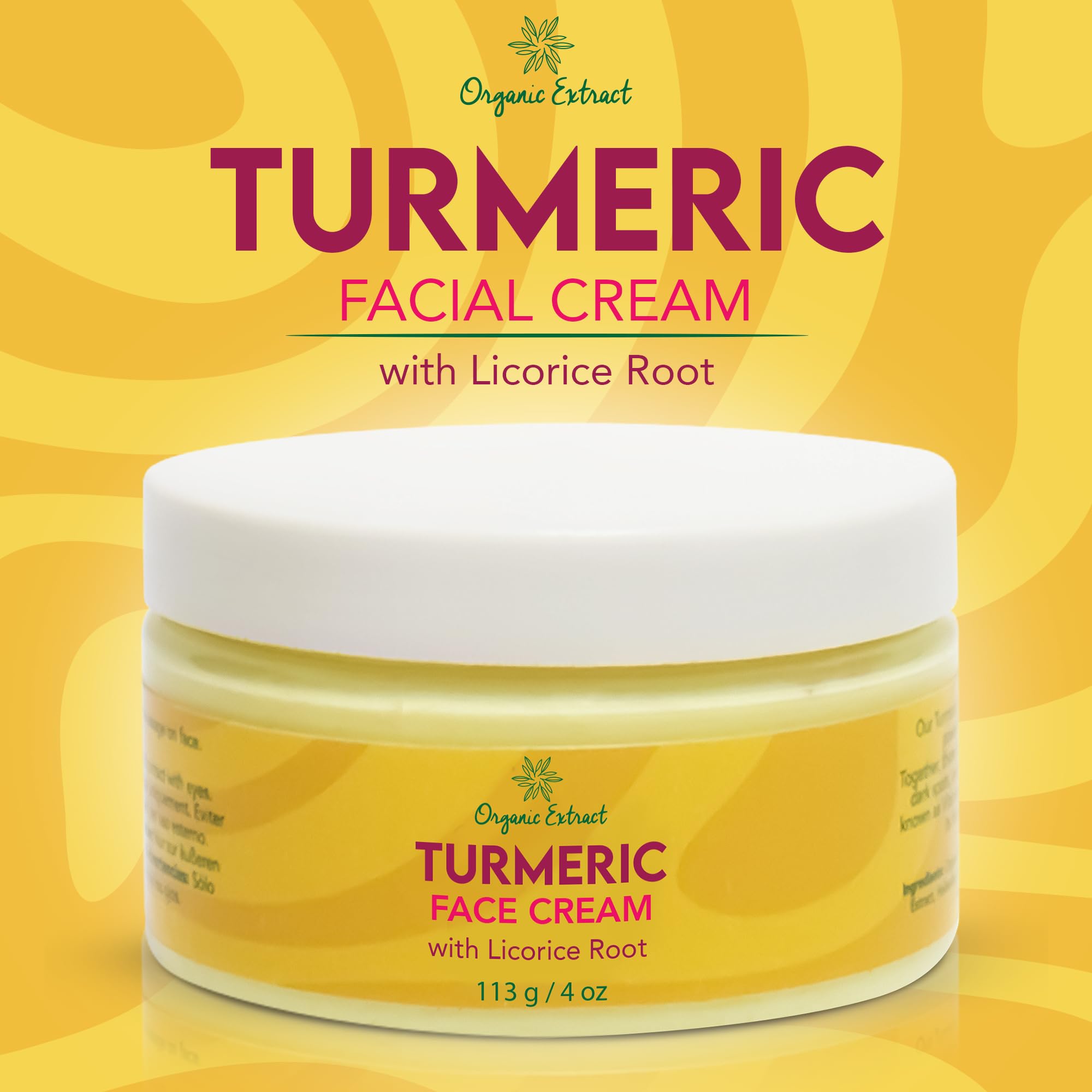 Amazon.com: ORGANIC EXTRACT Turmeric Brightening Face Cream - 4 fl