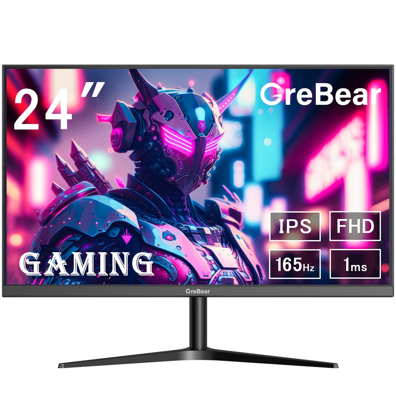 Amazon.co.jp: Grebear G24165 Gaming Monitor, 24 in 165Hz FHD, 1920