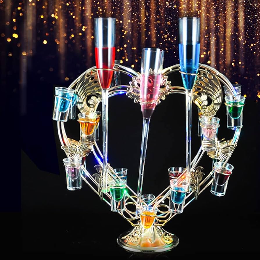 Amazon | GOOMAND テキーラ観覧車 ハート型(ショットグラス24個付き