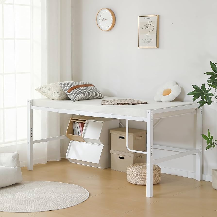 Amazon｜【高さ110cm/90cm】ロフトベッド パイプベッド シングル