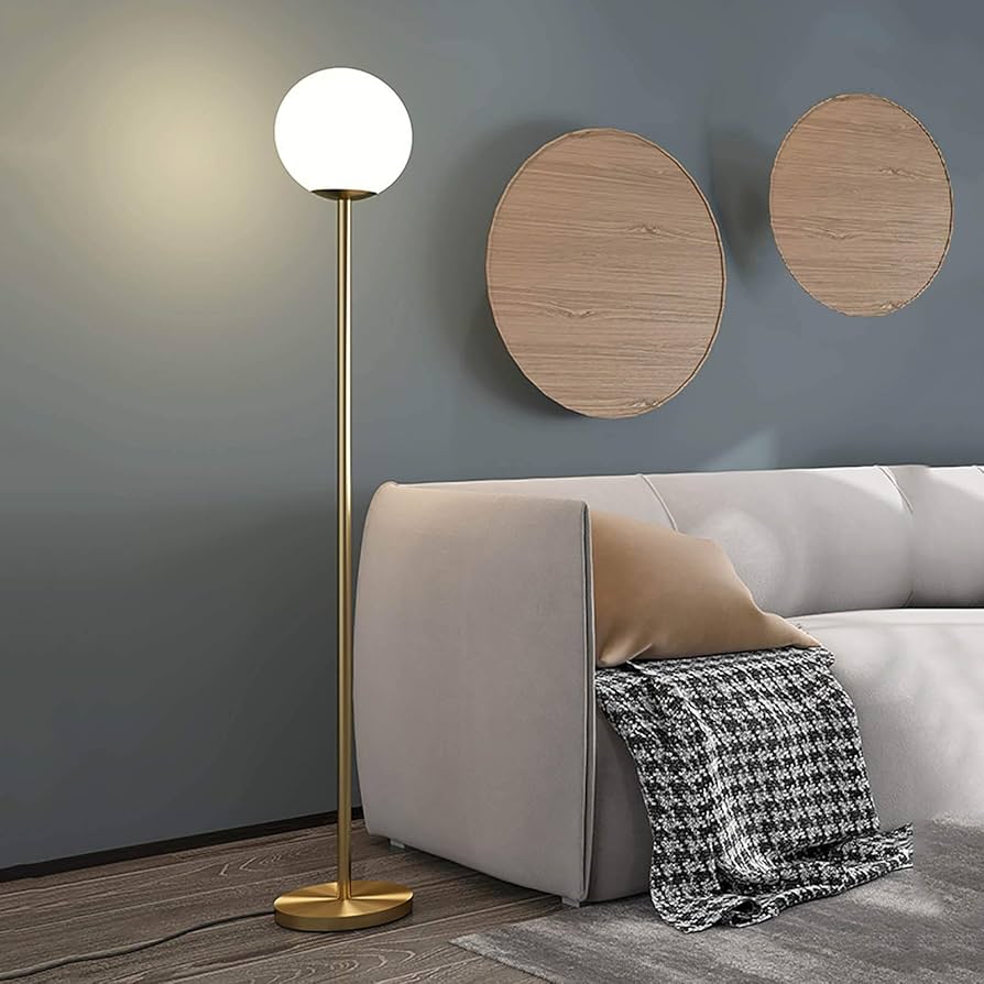 Amazon.co.jp : 曇らされたガラスグローブフロアランプ、リビング