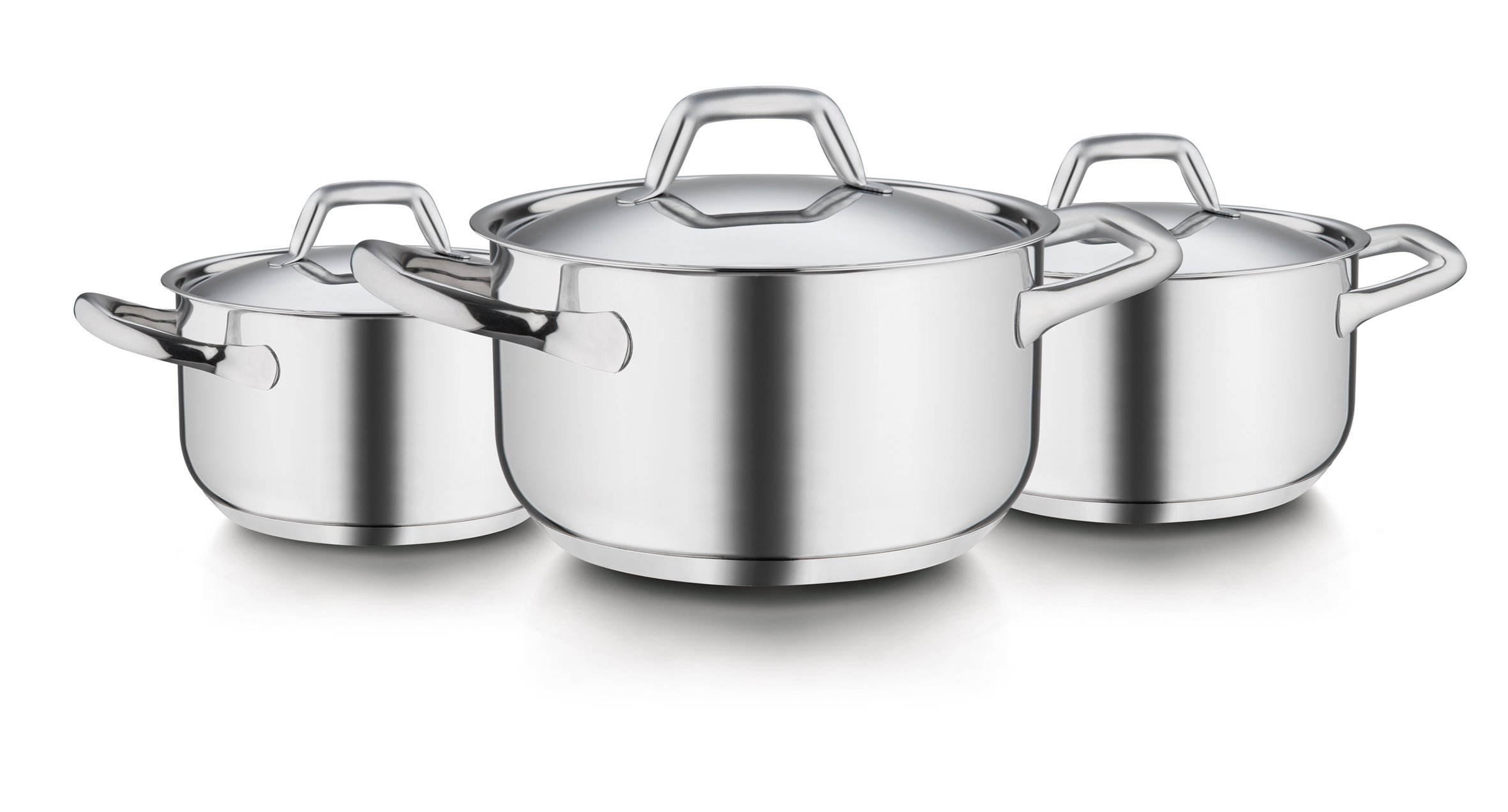 Amazon.com: Barazzoni Chef Line 6 Piece Saucepan Set, 16/20/24 cm