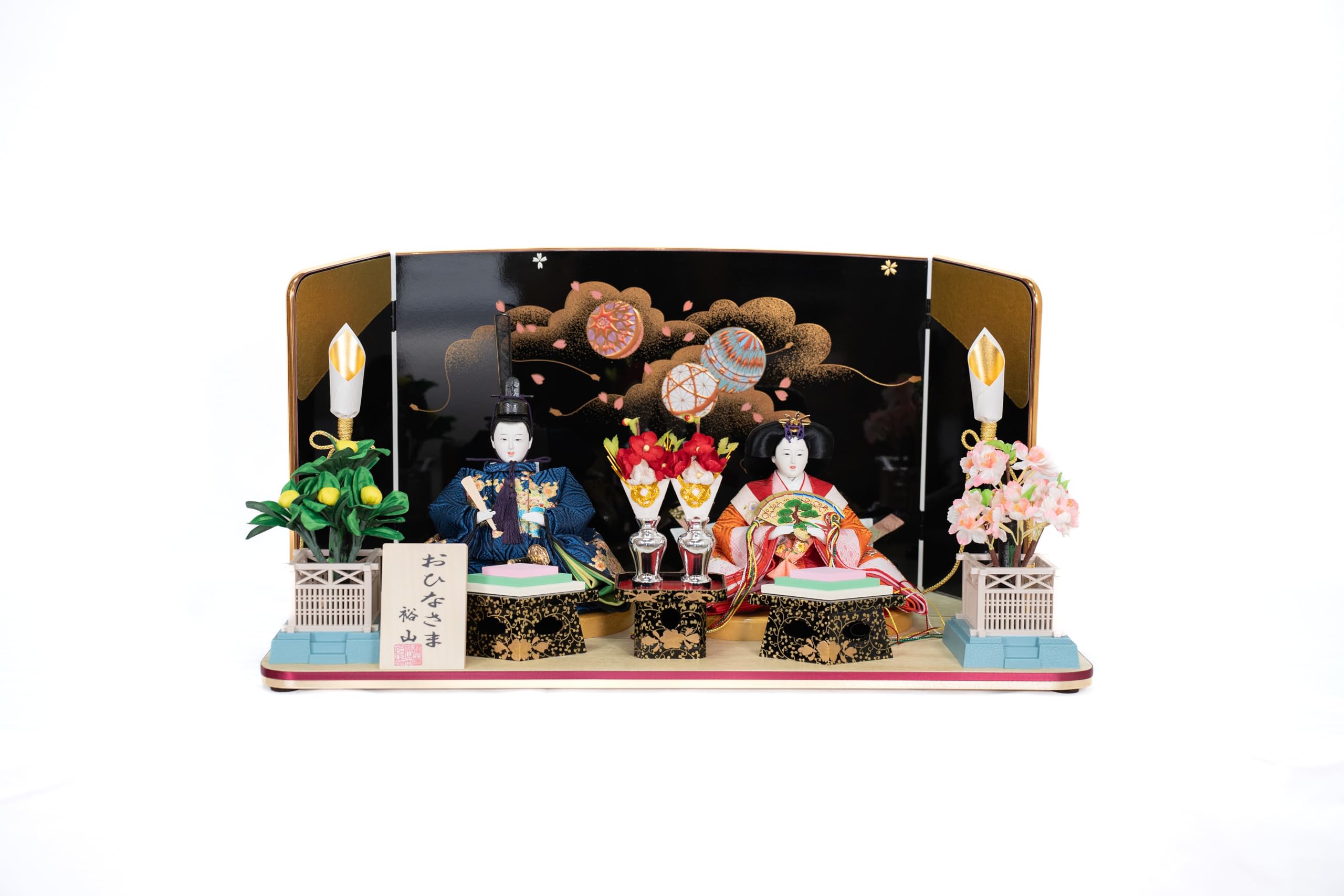Amazon.co.jp: 雛人形 親王飾り 平飾り C まり 鞠 ひな人形 ひな祭り