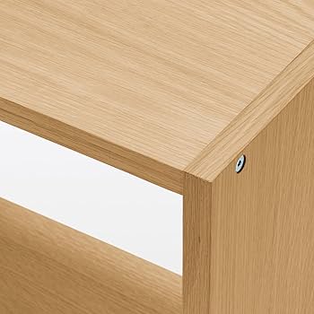 Amazon｜無印良品 スタッキングシェルフ・ワイド・5段・オーク材 幅