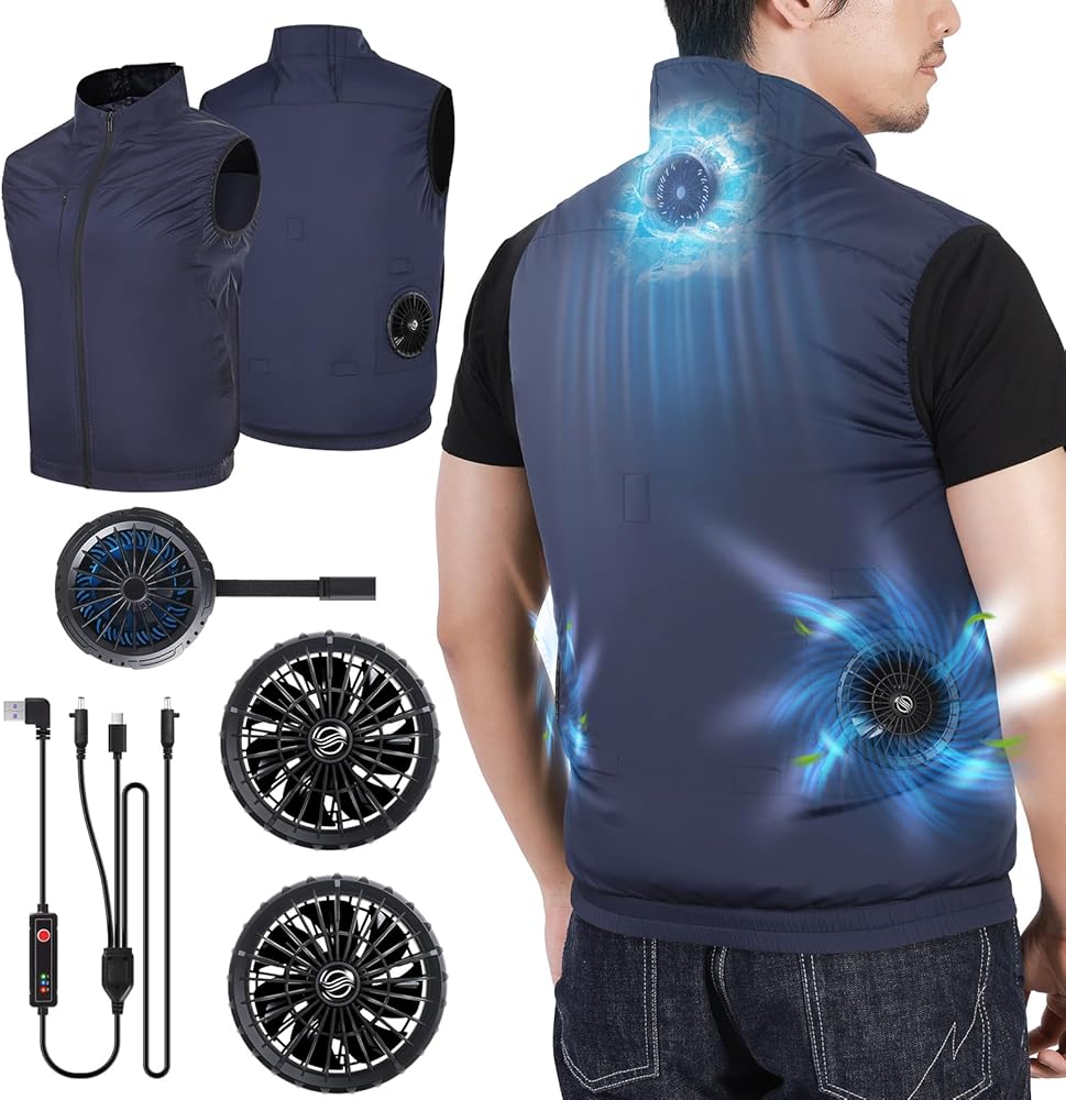 Amazon.co.jp: [NQG] 冷却ベスト 革新のペルチェ冷却＆デュアルファン