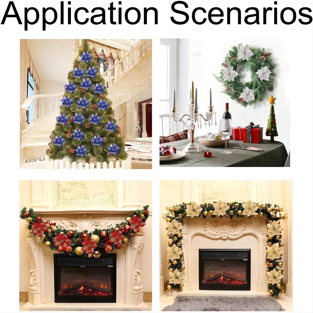 Amazon.co.jp: Blooming Paradise クリスマスツリー飾り 人工花 造花