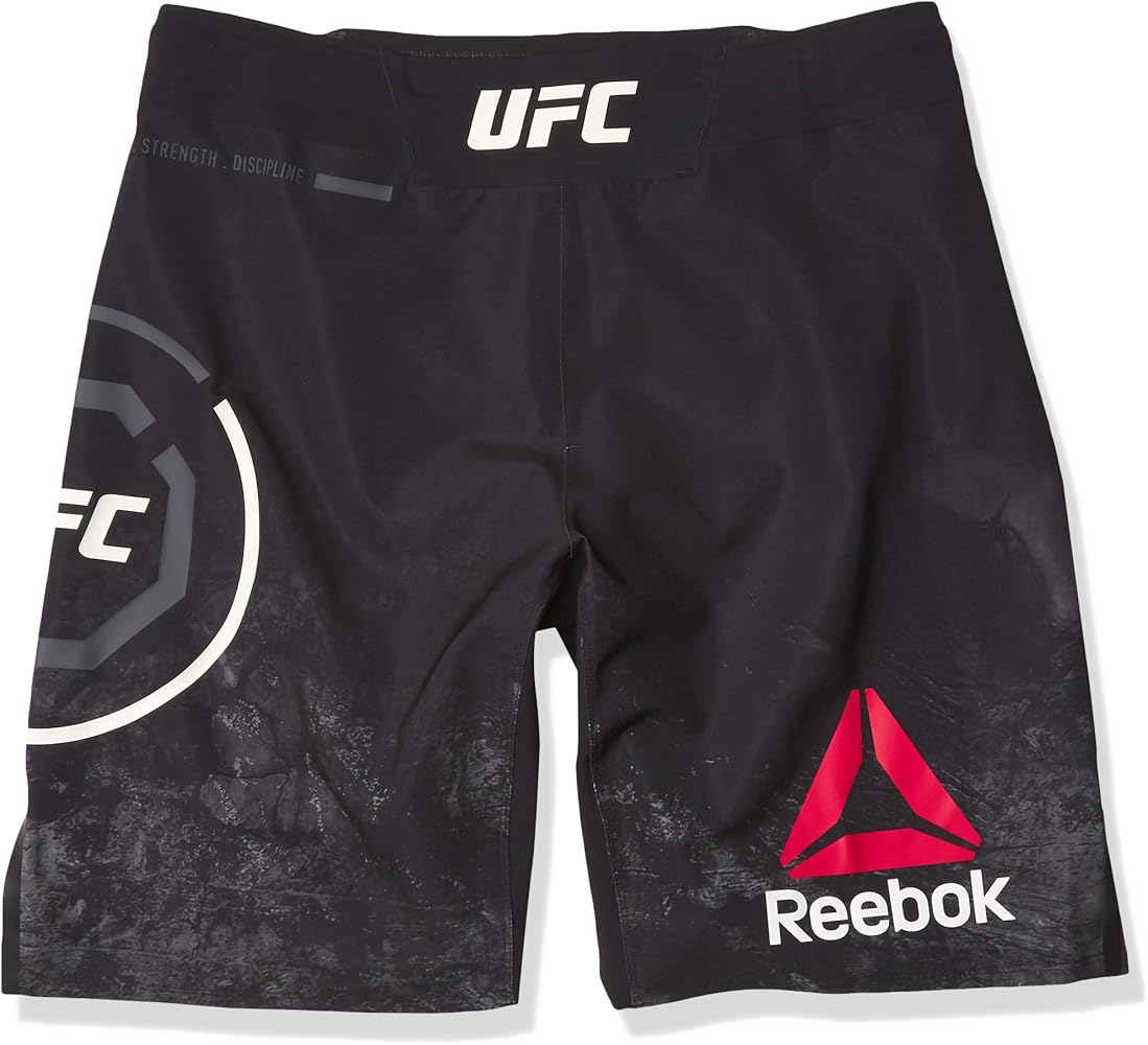 Reebok UFC Fight Night Authentic Octagon Short, Black, 26 Inch