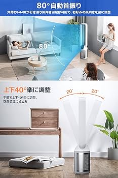 Amazon | 【Amazon限定ブランド】 タワーファン 【空気清浄&ECOモード